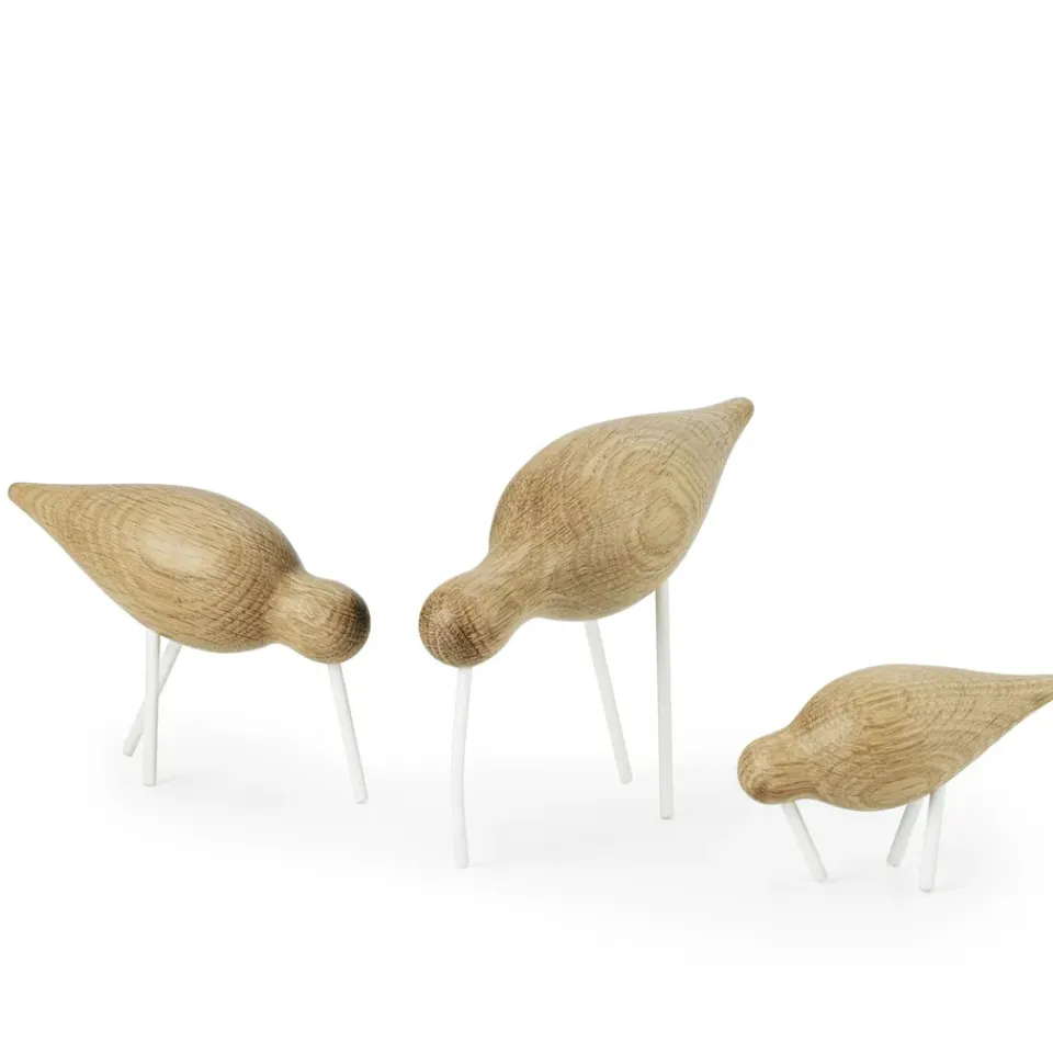 Clearance Normann Copenhagen Shorebird oak-white, large BrownWhite