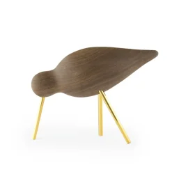 Wooden Figures^Normann Copenhagen Shorebird walnut-brass, medium Brown