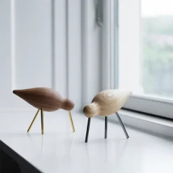 Wooden Figures^Normann Copenhagen Shorebird walnut-brass, medium Brown