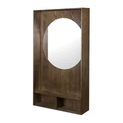 Outlet Mette Ditmer Show-me mirror with shelf large, Dark oiled Brown