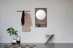 Outlet Mette Ditmer Show-me mirror with shelf large, Dark oiled Brown