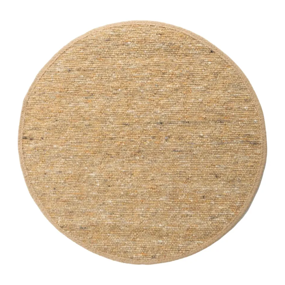 Hot Tisca Sierrafil round rug, Gold no. 261, Ø300 cm Yellow