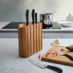 Hot Robert Welch Signature Book Oak knife block set 7 pieces, oak BeigeBrown