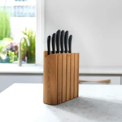 Hot Robert Welch Signature Book Oak knife block set 7 pieces, oak BeigeBrown