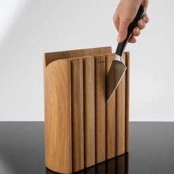 Hot Robert Welch Signature Book Oak knife block set 7 pieces, oak BeigeBrown