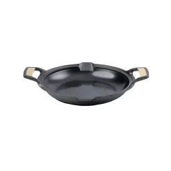 Cast Iron Pans^Victoria Signature Paella Pan Polished Cast Iron 33 cm, Black