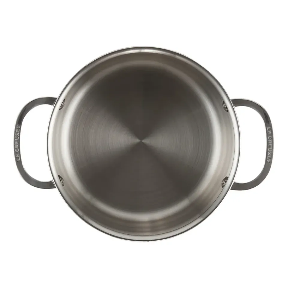 Cooking Pots & Casserole Dishes^Le Creuset Signature 3-Ply deep casserole with lid, 3.8 l Silver-coloured