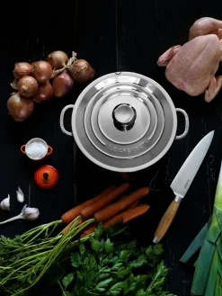 Cooking Pots & Casserole Dishes^Le Creuset Signature 3-Ply deep casserole with lid, 3.8 l Silver-coloured