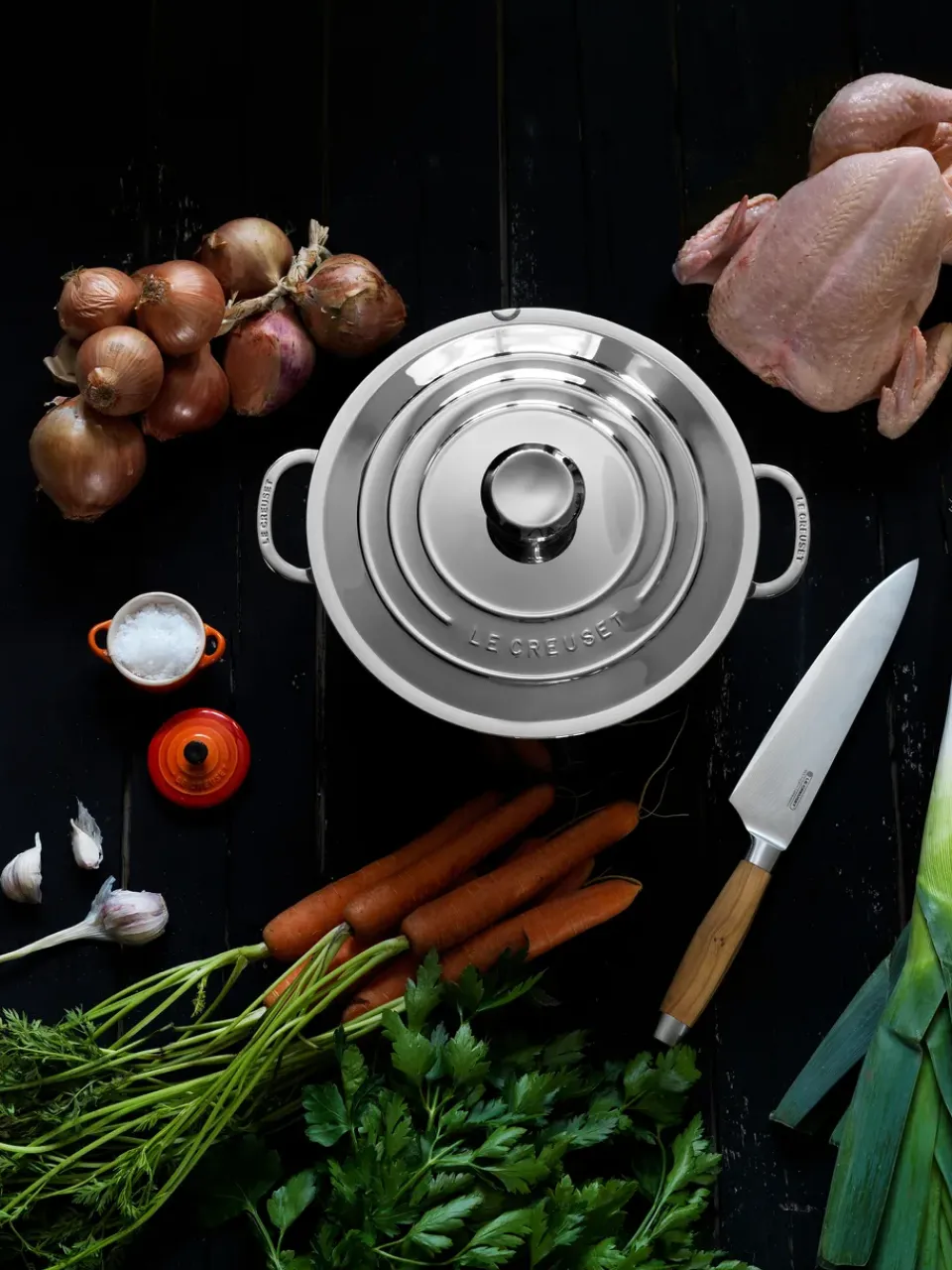 Cooking Pots & Casserole Dishes^Le Creuset Signature 3-Ply deep casserole with lid, 3.8 l Silver-coloured