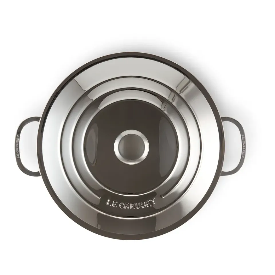 Cooking Pots & Casserole Dishes^Le Creuset Signature 3-Ply low casserole with lid, 4.8 l Silver-coloured