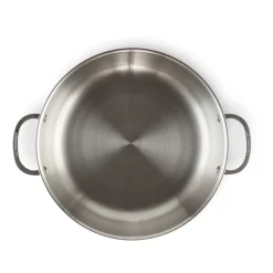 Cooking Pots & Casserole Dishes^Le Creuset Signature 3-Ply low casserole with lid, 4.8 l Silver-coloured
