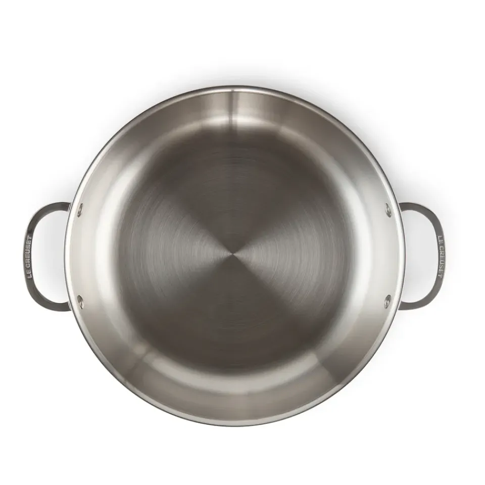Cooking Pots & Casserole Dishes^Le Creuset Signature 3-Ply low casserole with lid, 4.8 l Silver-coloured