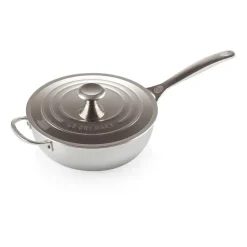 Online Le Creuset Signature 3-Ply non-stick saucepan with lid, 3.3 l Silver-coloured