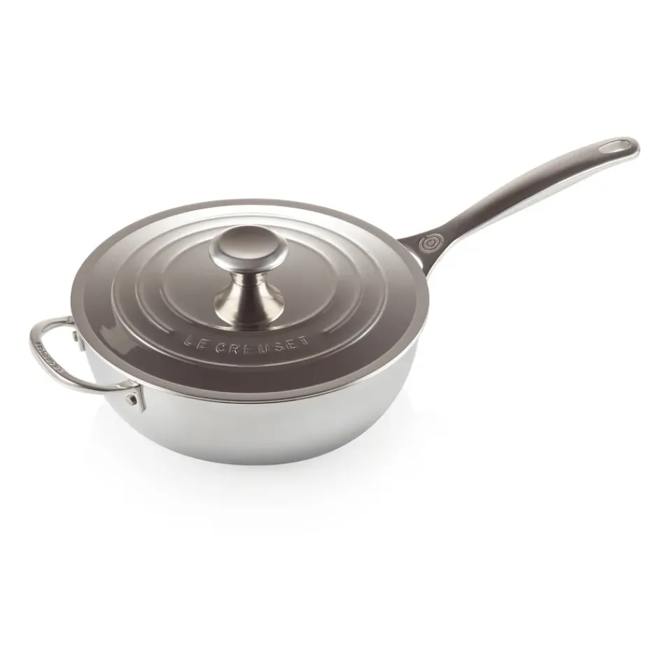 Online Le Creuset Signature 3-Ply non-stick saucepan with lid, 3.3 l Silver-coloured