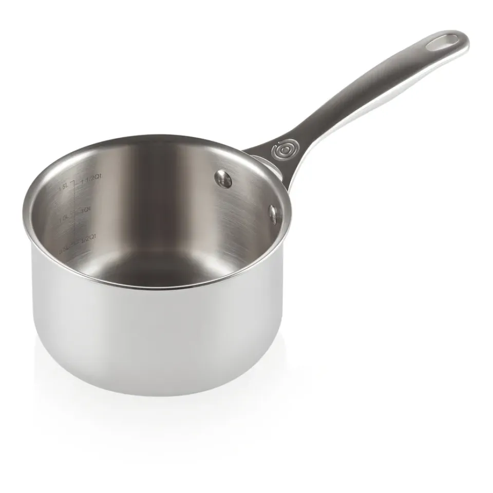 Saucepans^Le Creuset Signature 3-Ply saucepan with lid, 1.9 l Silver-coloured
