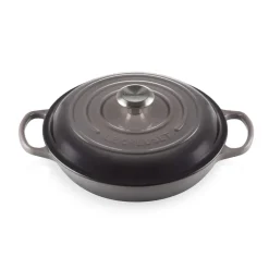 New Le Creuset Signature shallow casserole 3.5 l, Flint BlackGrey