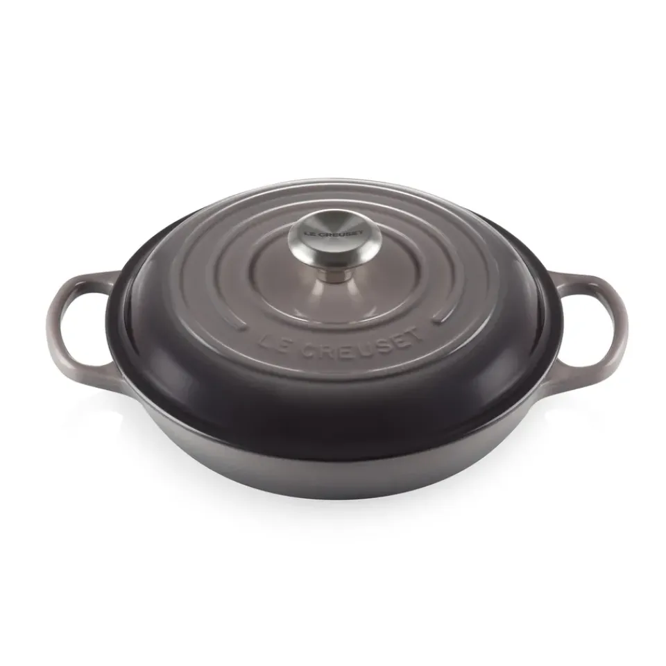 New Le Creuset Signature shallow casserole 3.5 l, Flint BlackGrey