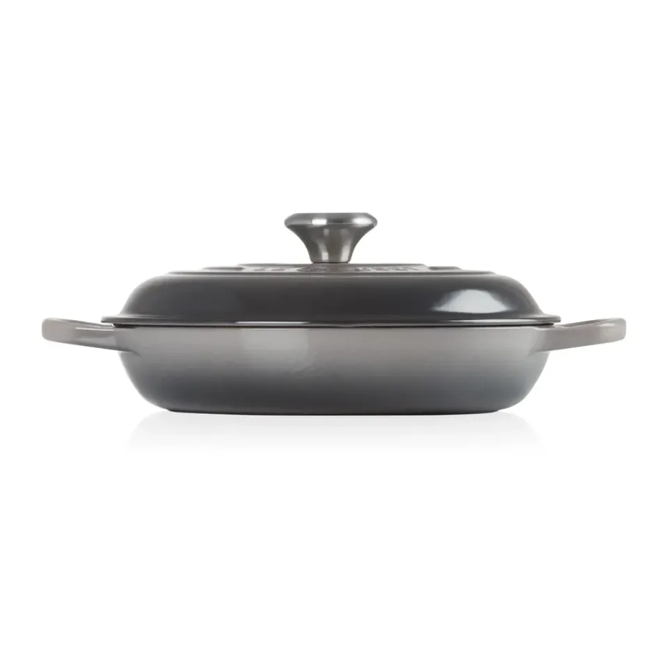 New Le Creuset Signature shallow casserole 3.5 l, Flint BlackGrey