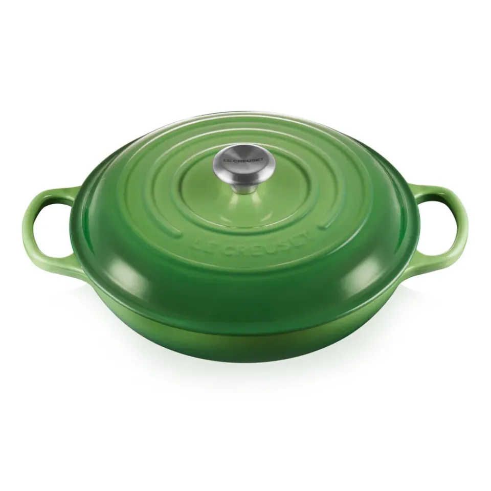 Cast Iron Casserole Pots^Le Creuset Signature shallow casserole 3.5 l, Bamboo Green