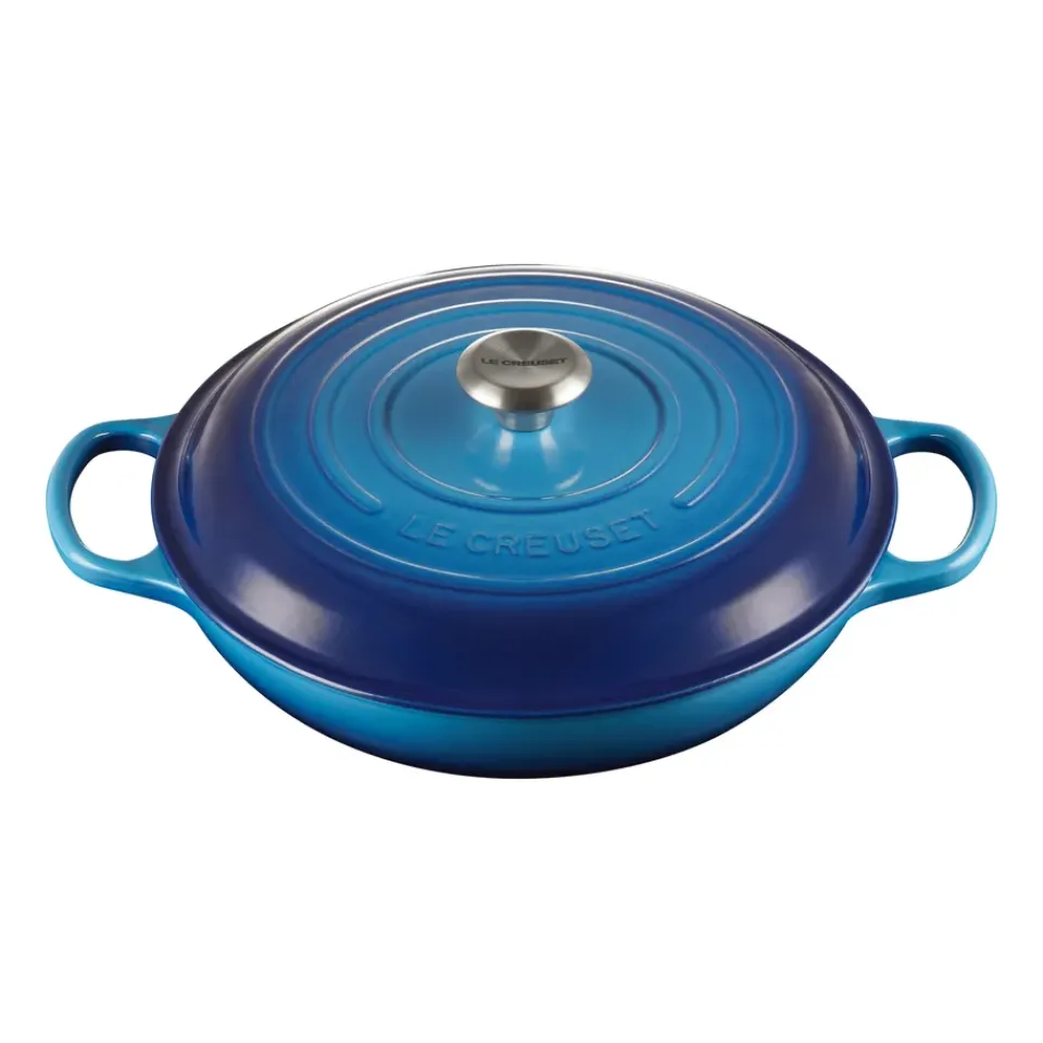 Discount Le Creuset Signature shallow casserole 3.5 l, Azure Blue