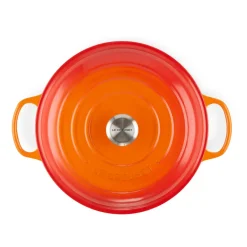 Cast Iron Casserole Pots^Le Creuset Signature shallow casserole 3.5 l, Volcanic Orange