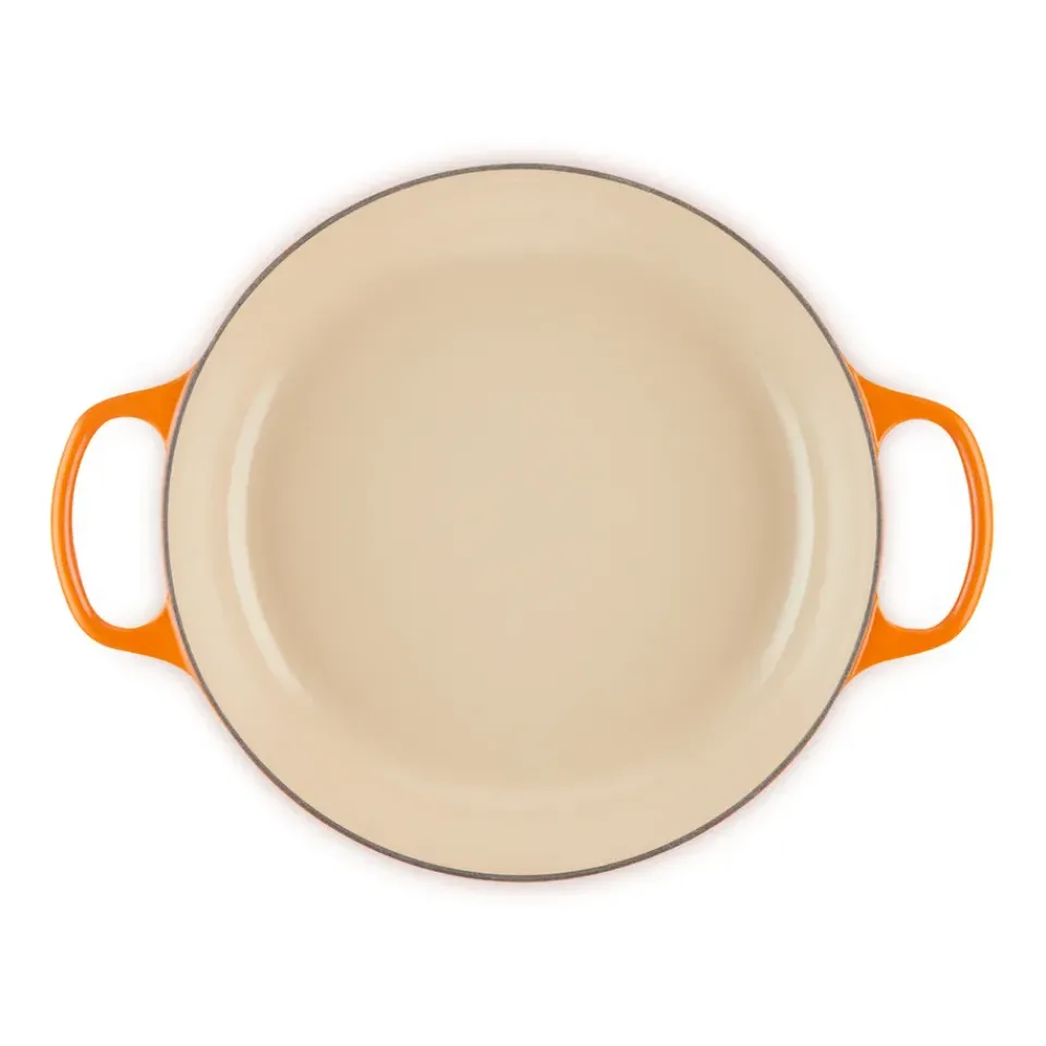 Cast Iron Casserole Pots^Le Creuset Signature shallow casserole 3.5 l, Volcanic Orange