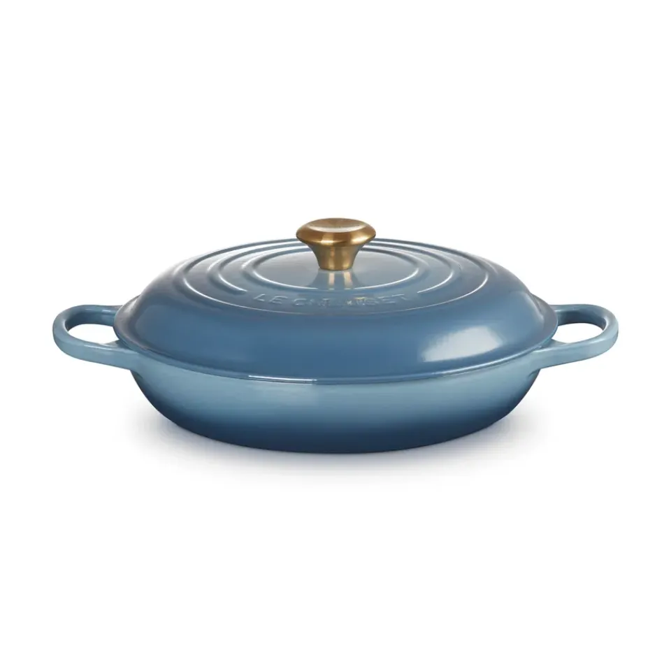 Cast Iron Casserole Pots|Cooking Pots & Casserole Dishes^Le Creuset Signature shallow casserole 3.5 l, Chambray Blue