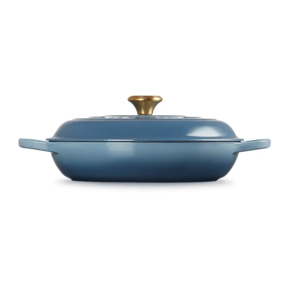 Cast Iron Casserole Pots|Cooking Pots & Casserole Dishes^Le Creuset Signature shallow casserole 3.5 l, Chambray Blue