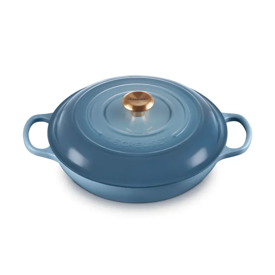 Cast Iron Casserole Pots|Cooking Pots & Casserole Dishes^Le Creuset Signature shallow casserole 3.5 l, Chambray Blue