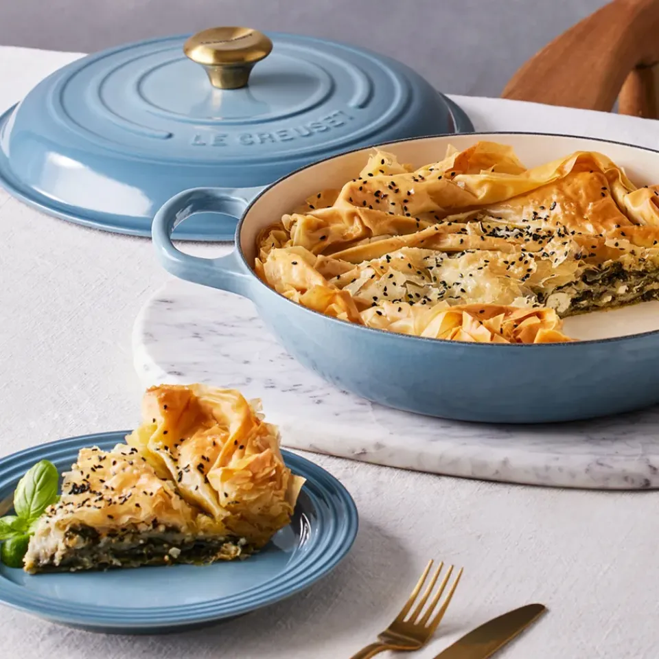Cast Iron Casserole Pots|Cooking Pots & Casserole Dishes^Le Creuset Signature shallow casserole 3.5 l, Chambray Blue