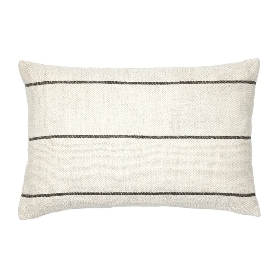 Cushion Covers^Broste Copenhagen Sigrid cushion cover 40x60 cm, Light beige-black BeigeBlack