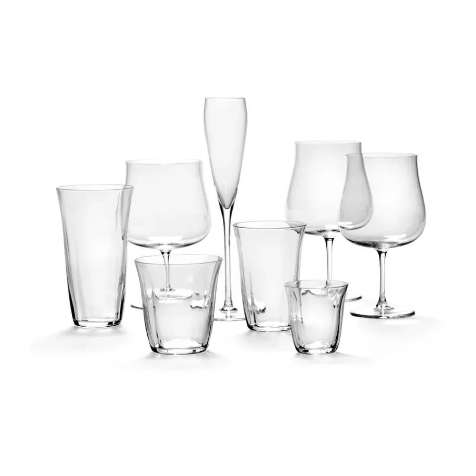 New Serax Silhouette double espresso glass 11 cl 4-pack, Clear Transparent
