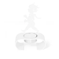Clearance Solstickan Design Silhuett candle holder 9.3x13.3 cm, White