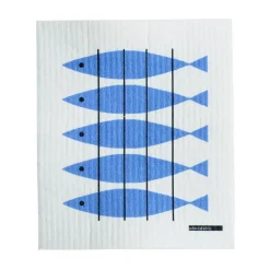 Dishcloths & Brushes^Almedahls Sill dishcloth, white- Blue