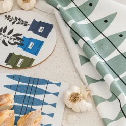 Kitchen Tea Towels^Almedahls Sill kitchen towel, Green-grey GreyGreenBlack