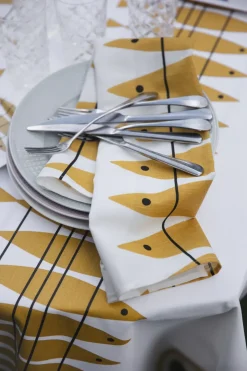 Fabric By The Metre|Oilcloths^Almedahls Sill oilcloth by the metre, Ochre Yellow