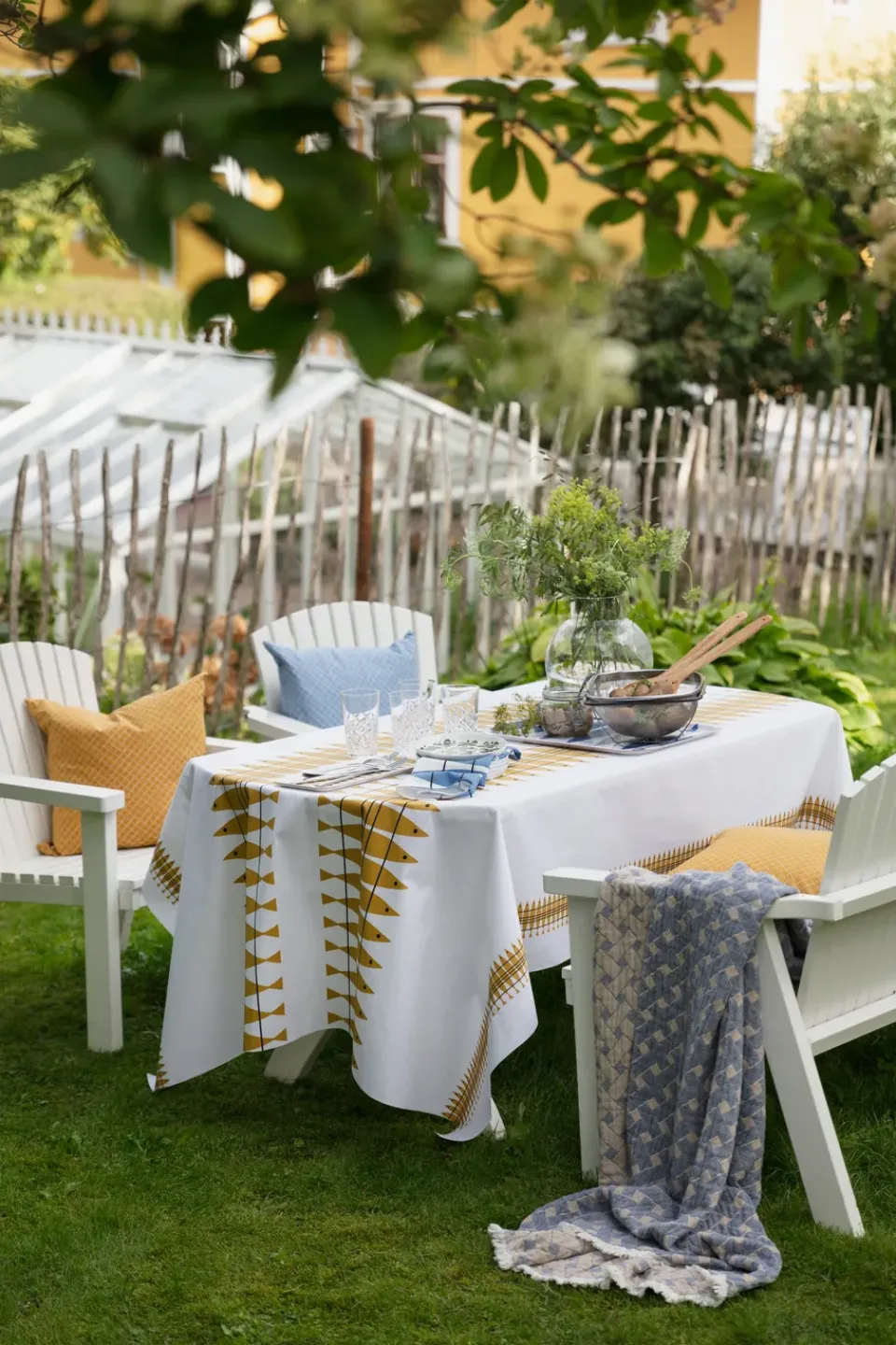 Fabric By The Metre|Oilcloths^Almedahls Sill oilcloth by the metre, Ochre Yellow