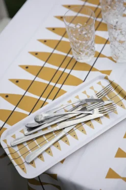 Fabric By The Metre|Oilcloths^Almedahls Sill oilcloth by the metre, Ochre Yellow