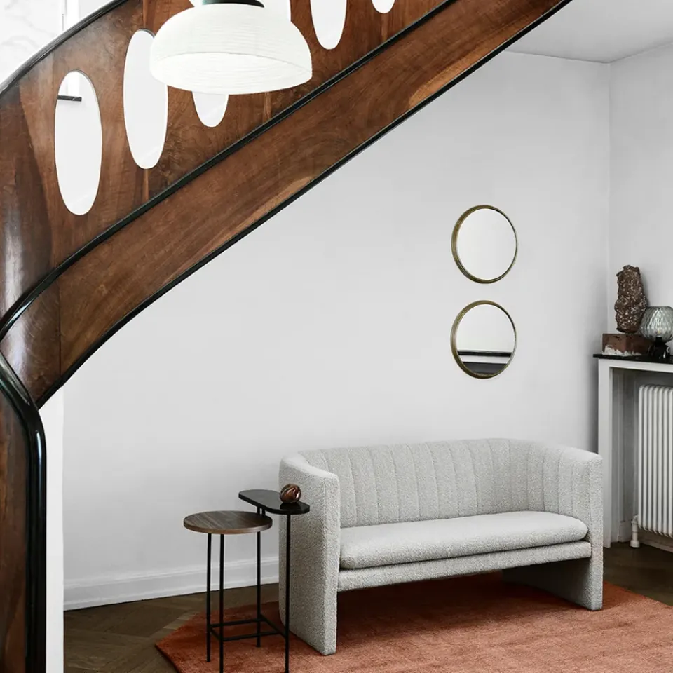 Round Mirrors^&Tradition Sillon SH4 mirror, Chrome Silver-coloured