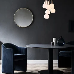 Round Mirrors^&Tradition Sillon SH4 mirror, Chrome Silver-coloured