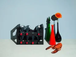 Wine Racks^Massproductions Silo stapelbart wine rack, oiled box Black