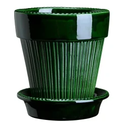 Flower Pots^Bergs Potter Simona flower pot glazed Ø14 cm, Green