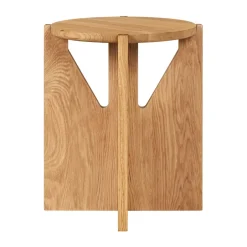 Best Kristina Dam Studio Simple stool Ø36 cm, Warm lacquered oak Beige