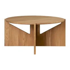 Coffee Tables^Kristina Dam Studio Simple XL coffee table Ø78 cm, Warm lacquered oak Beige