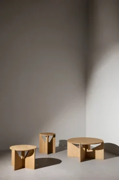 Coffee Tables^Kristina Dam Studio Simple XL coffee table Ø78 cm, Warm lacquered oak Beige