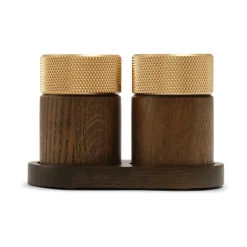 Salt & Pepper Grinders|Salt & Pepper Shakers^Gejst Sina salt and pepper mill 6 cm, Dark ash-brass Brown