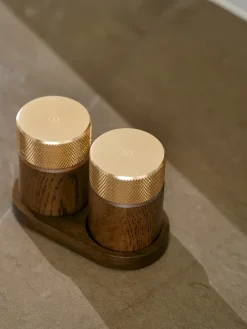 Salt & Pepper Grinders|Salt & Pepper Shakers^Gejst Sina salt and pepper mill 6 cm, Dark ash-brass Brown