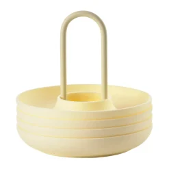 Egg Cups^Zone Denmark Singles egg cup 4-pack with holder, Limestone Yellow
