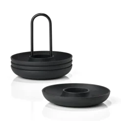 Zone Denmark Singles egg cup 4-pack with holder, Black