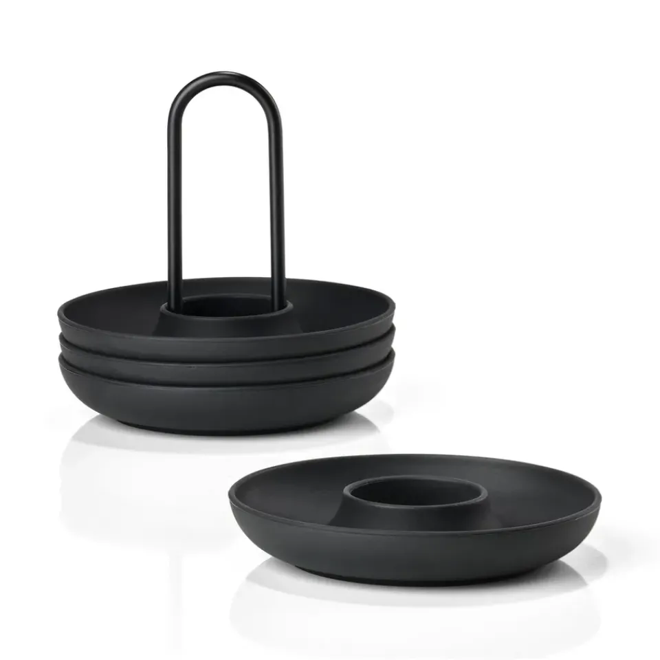 Zone Denmark Singles egg cup 4-pack with holder, Black